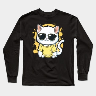 Cat with sunglasses Long Sleeve T-Shirt